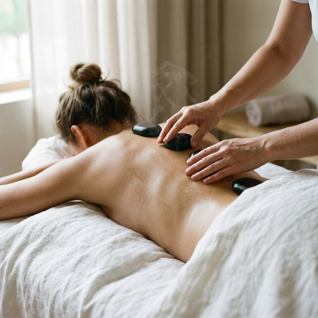 Lávové kameny masáž