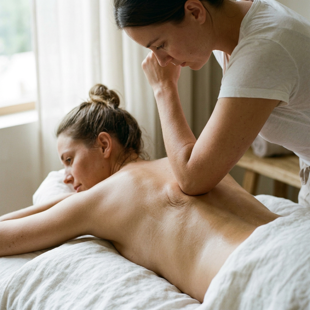 Terapeutická masáž záda a šíje